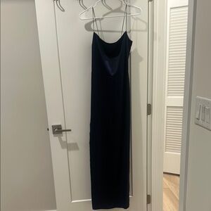 Reformation Frankie.  Elegant Silk Navy Spaghetti Strap Dress Size 6